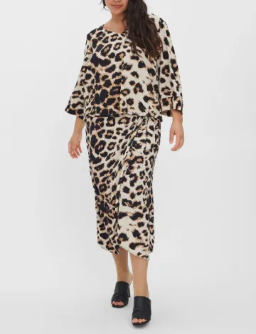 Bluza Vero Moda Curve, animal print