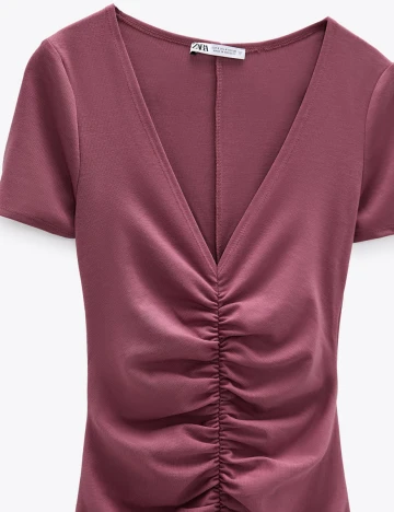 Rochie Zara, roz pudra inchis