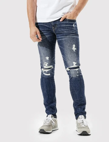 Blugi American Eagle, bleumarin Albastru