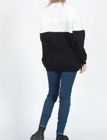 Bluza Oversize American Eagle, alb/negru