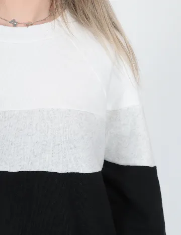 Bluza Oversize American Eagle, alb/negru