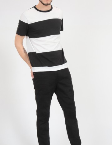 Tricou American Eagle, alb/negru