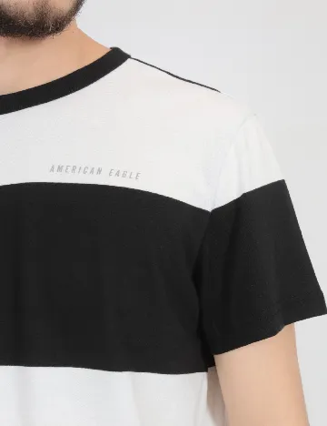 Tricou American Eagle, alb/negru