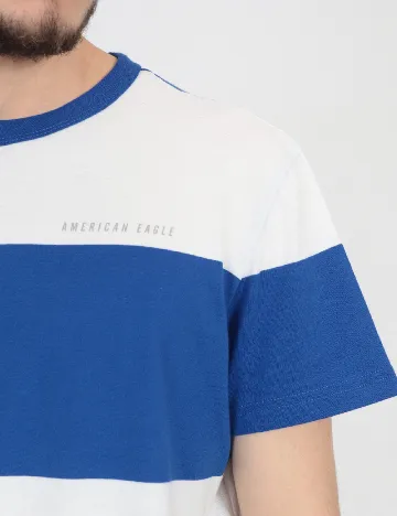 Tricou American Eagle, alb/albastru