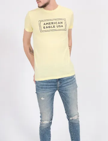 Tricou American Eagle, galben Galben