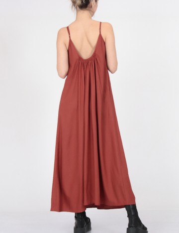 Rochie lunga Vero Moda, roz pudra inchis