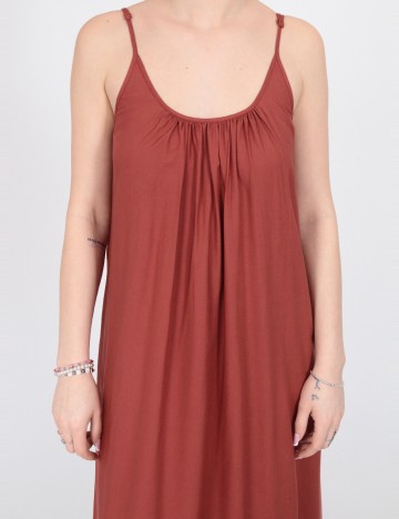 Rochie lunga Vero Moda, roz pudra inchis