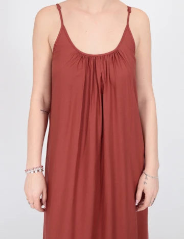 Rochie lunga Vero Moda, roz pudra inchis