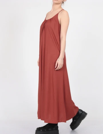 Rochie lunga Vero Moda, roz pudra inchis