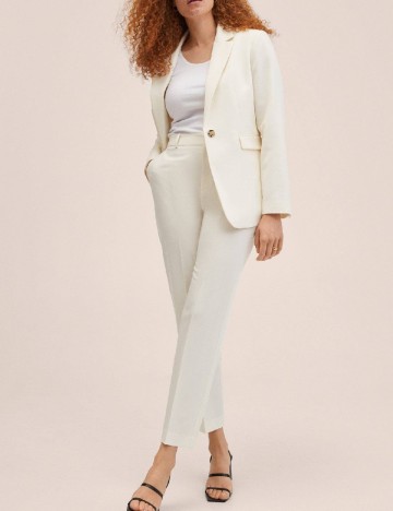 Pantaloni Mango, ecru