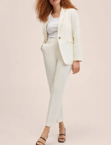 Pantaloni Mango, ecru