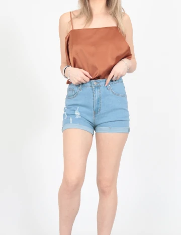 Pantaloni scurti SHEIN, albastru