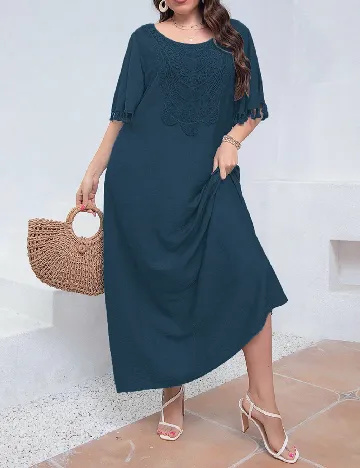 Rochie lunga SHEIN CURVE, bleumarin Albastru