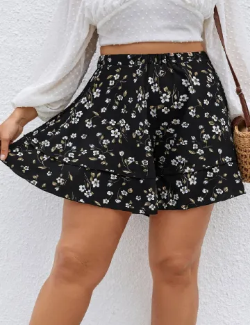 Pantaloni scurti SHEIN CURVE, negru Negru
