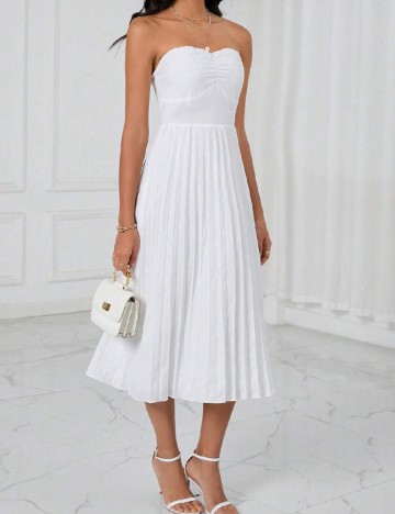 Rochie medie SHEIN, alb