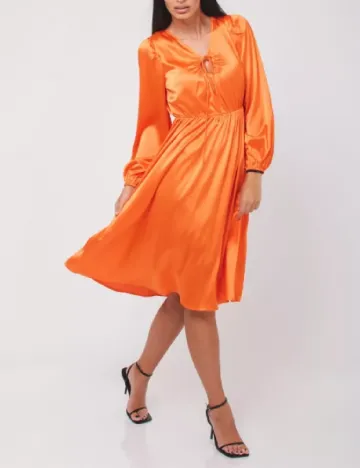 Rochie medie Vila, portocaliu