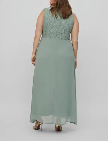 Rochie lunga Plus Size EVOKED VILA, verde Verde