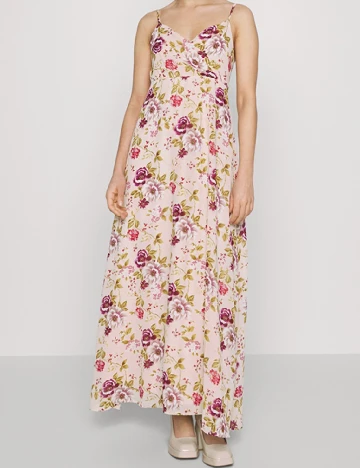 Rochie lunga Vila, floral Floral print