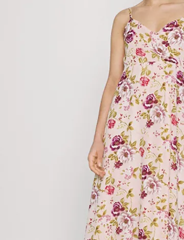 Rochie lunga Vila, floral Floral print