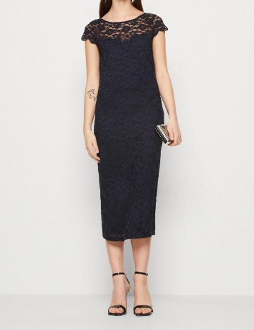 Rochie medie Vila, bleumarin