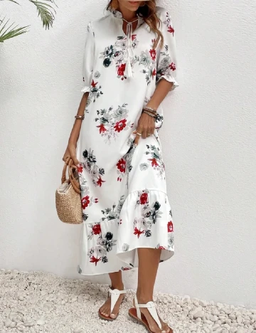 Rochie lunga Emery Rose, alb