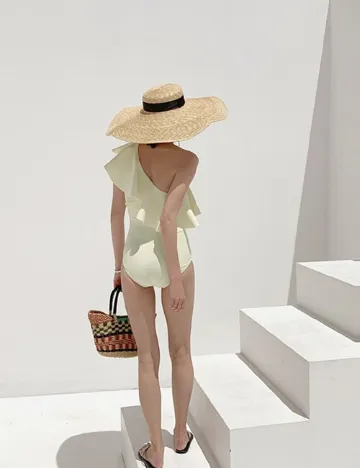 Costum de baie SHEIN, galben