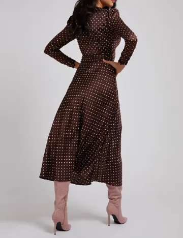 Rochie medie Guess, maro