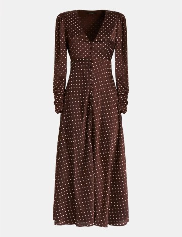 Rochie medie Guess, maro