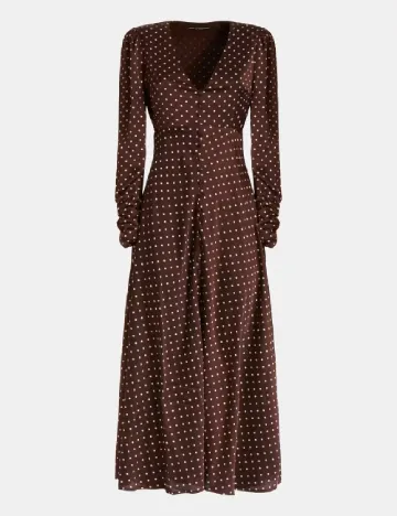 Rochie medie Guess, maro