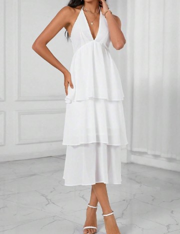 Rochie medie SHEIN, alb