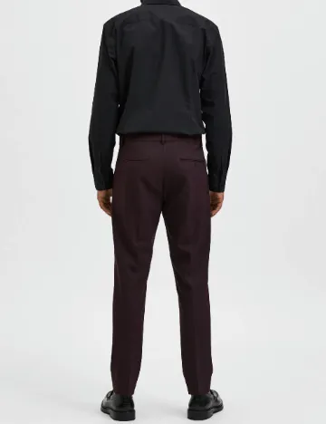 Pantaloni Selected, pruna