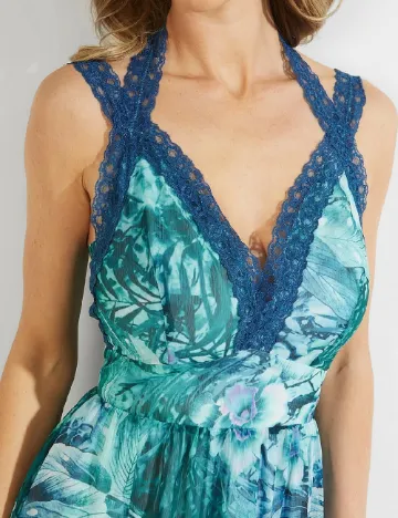 Rochie lunga Guess, albastru