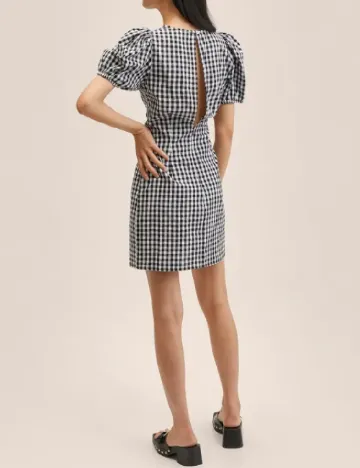 Rochie scurta Mango, alb/negru