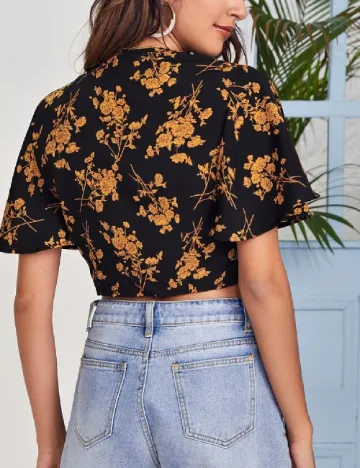 Top SHEIN, floral print