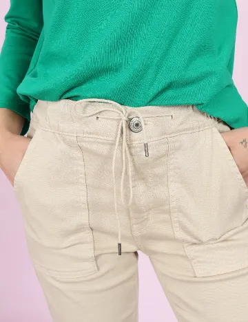 Pantaloni American Eagle, crem