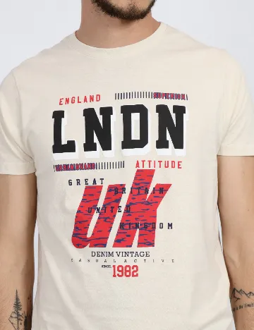 Tricou Milano Bulls, crem