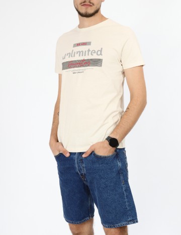 Tricou Milano Bulls, crem