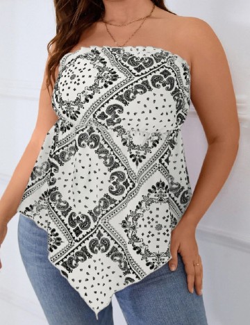 Top SHEIN CURVE, alb