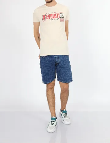 Tricou Milano Bulls, crem