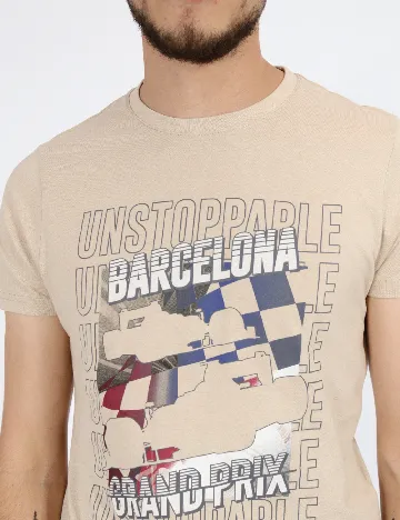 Tricou Milano Bulls, crem