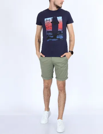 Tricou Milano Bulls, bleumarin