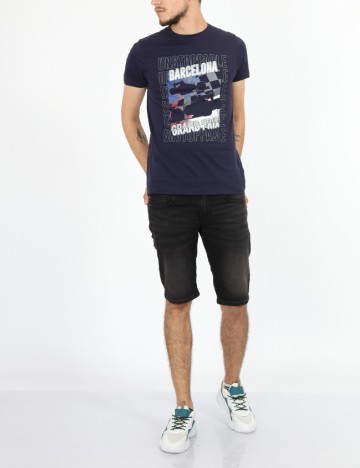Tricou Milano Bulls, bleumarin