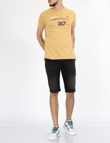 Tricou Milano Bulls, mustar
