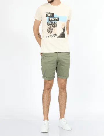 Tricou Milano Bulls, crem