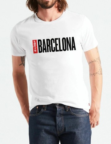 Tricou Levi S Plus Size, alb