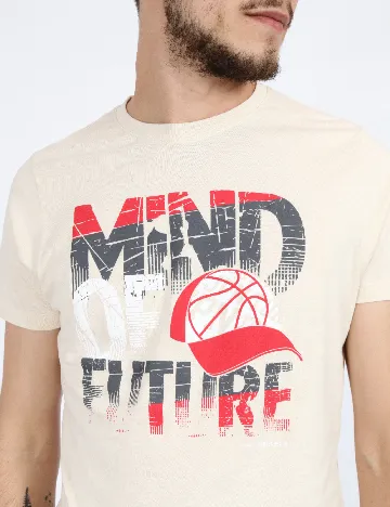 Tricou Milano Bulls, crem