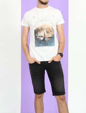 Tricou Milano Bulls, alb