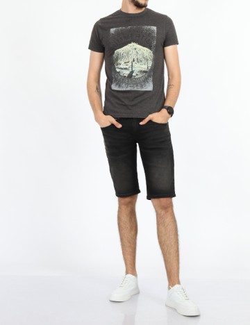 Tricou Milano Bulls, gri inchis