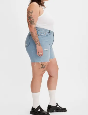 Pantaloni scurti Levi S Plus Size, albastru