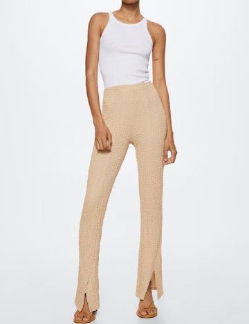 Pantaloni Mango, crem